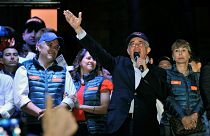 Álvaro Uribe junto al candidato a la presidencia Iván Duque