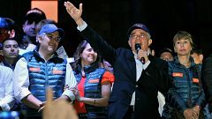 Álvaro Uribe junto al candidato a la presidencia Iván Duque