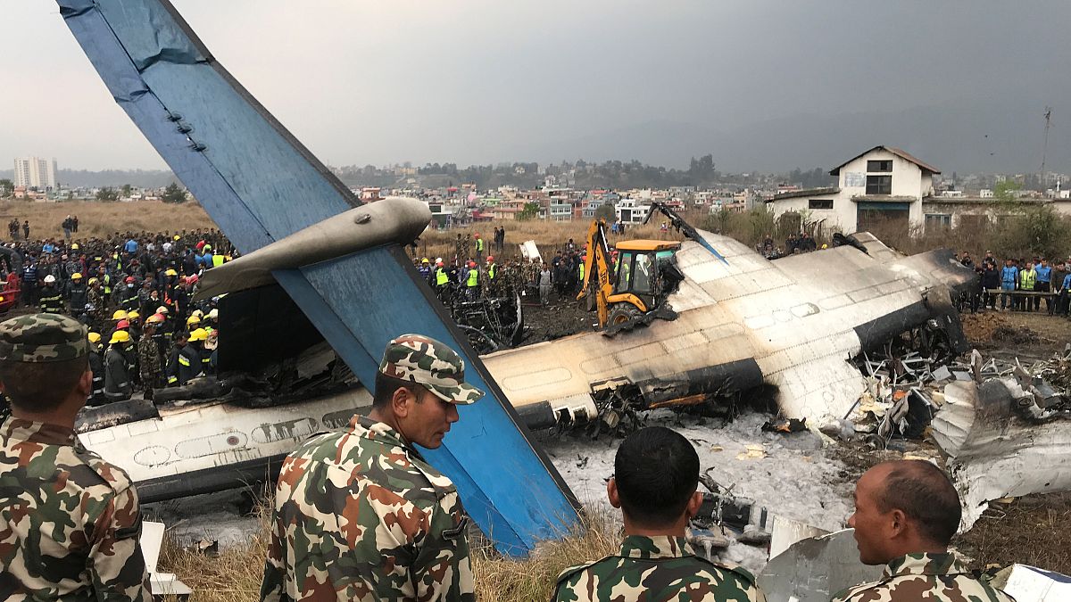 Passenger plane crashes off runway at Kathmandu airport, killing 50