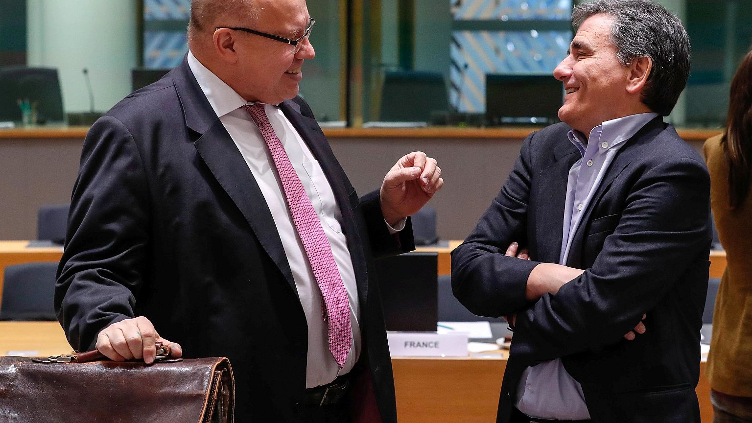 FMs Altmaier (D) und Tsakalotos (GR) am Montag in Brüssel