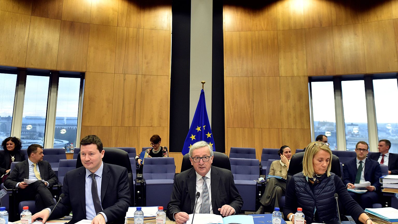 Selmayr, Juncker und Kabinettschefin Martinez Albero