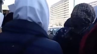 صحنه ای از ویدئوی تجمع روز جهانی زن در تهران