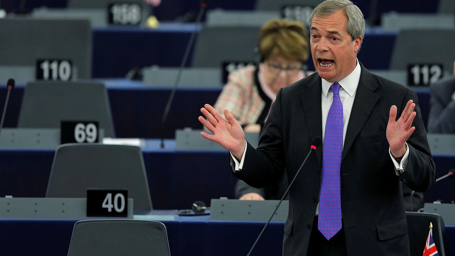 Nigel Farage beszél az Európai Parlament ülésén
