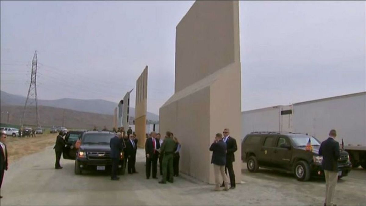 Protests as Trump contemplates his border wall