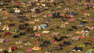Seven thousand shoes pay tribute to US child gun violence victims