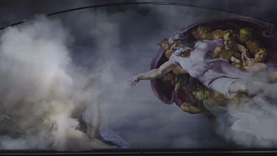 Michelangelos „Erschaffung Adams" in der neuen Show