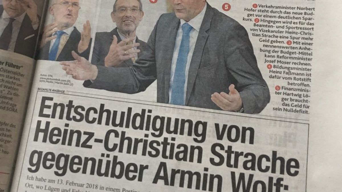 Austria, accusò TV di Stato di mentire: vice-cancelliere dovrà scusarsi per 10 giorni su Facebook