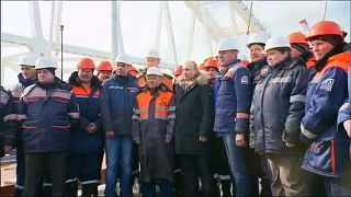 Vladimir Putin de visita à Crimeia