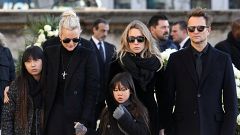 Laeticia Hallyday, David Hallyday et Laura Smet.