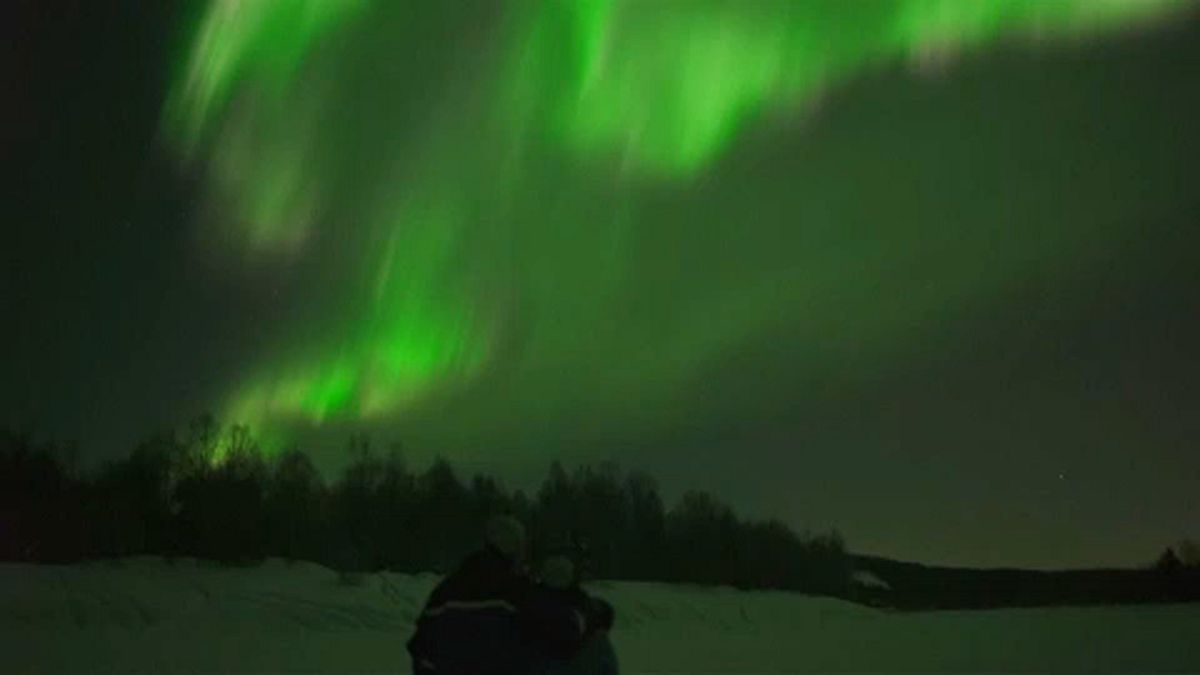 Aurora borealis Rovaniemi fölött