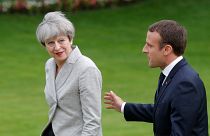 Theresa May et Emmanuel Macron