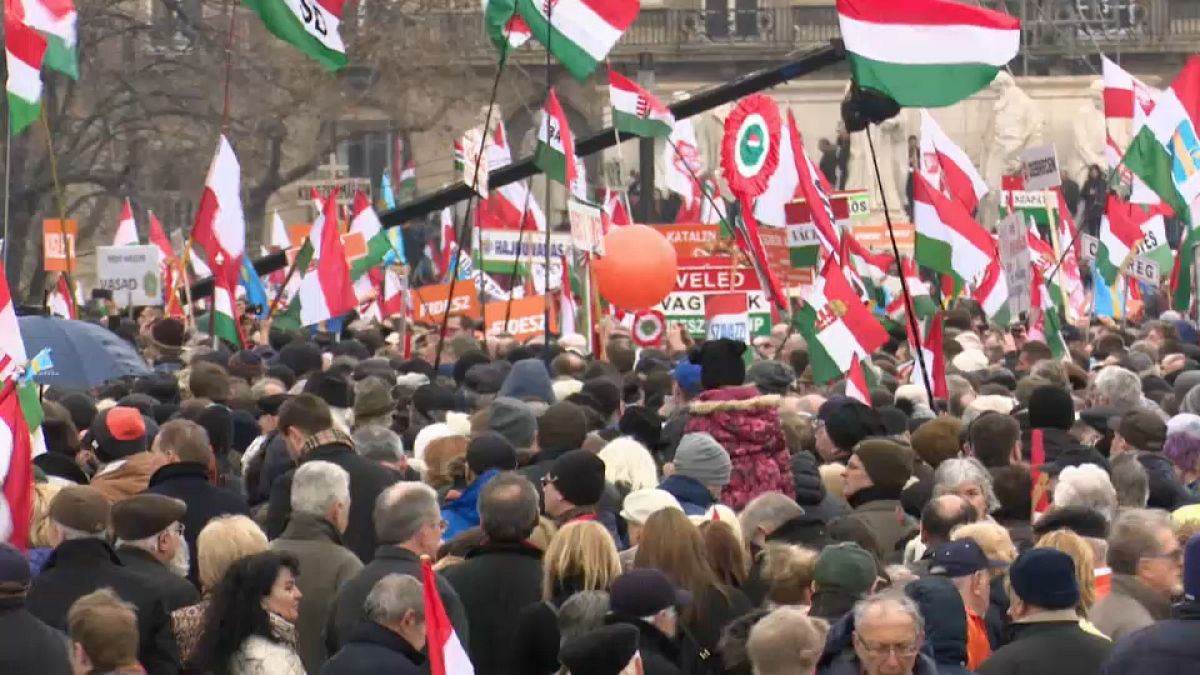 Zahlreiche Demonstrationen in Budapest