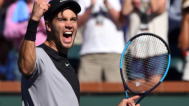Borna Coric au tournoi d'Indian Wells Borna Coric au tournoi d'Indian Wells