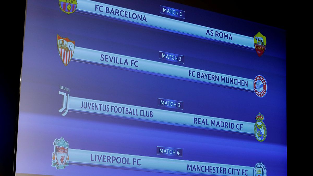 Barça-Roma, Sevilla-Bayern, Juventus-Real Madrid y Liverpool-Manchester City, duelos de cuartos en la Champions