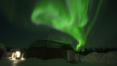 Spectacular norhtern lights display in Finland