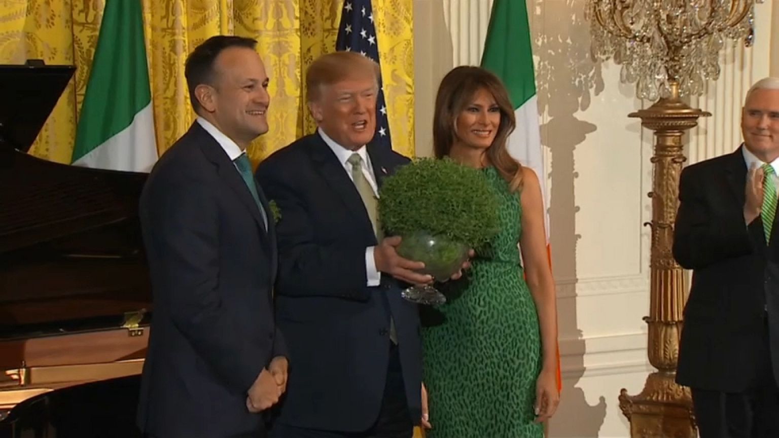 Varadkar offers shamrock to President Trump