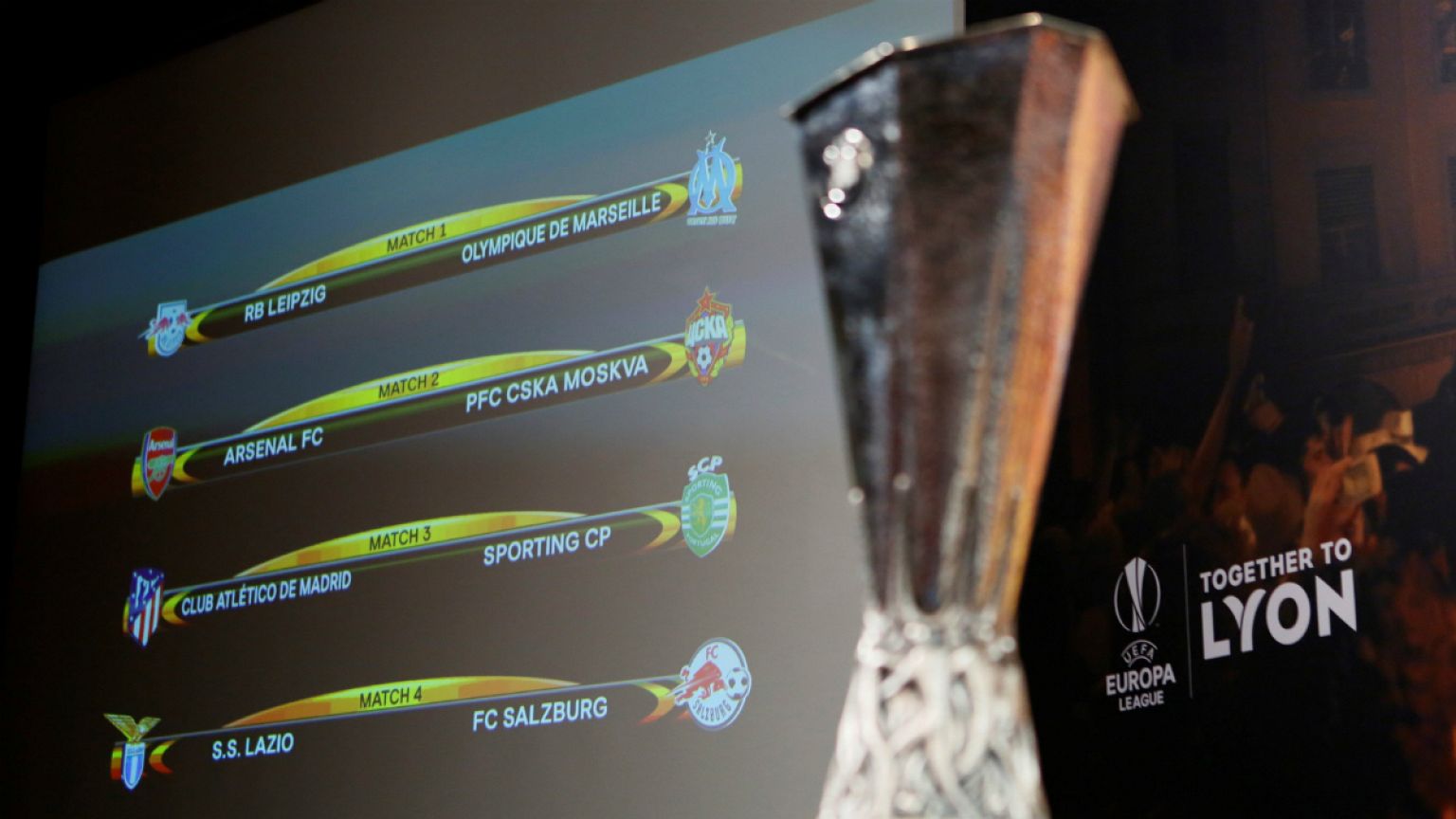 A caminho da final de Lyon, o sorteios dos *quartos" da Liga Europa
