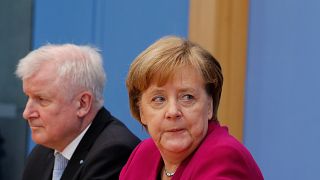 Horst Seehofer und Angela Merkel auf einer Pressekonferenz