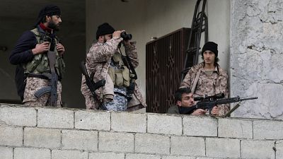 Kämpfer der Freien Syrische Armee in der Nähe von Afrin