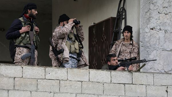 Kämpfer der Freien Syrische Armee in der Nähe von Afrin Kämpfer der Freien Syrische Armee in der Nähe von Afrin