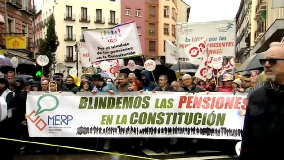 Indignación por las pensiones en España