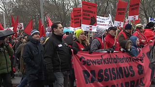 Protesta antirracista contra el Gobierno austriaco