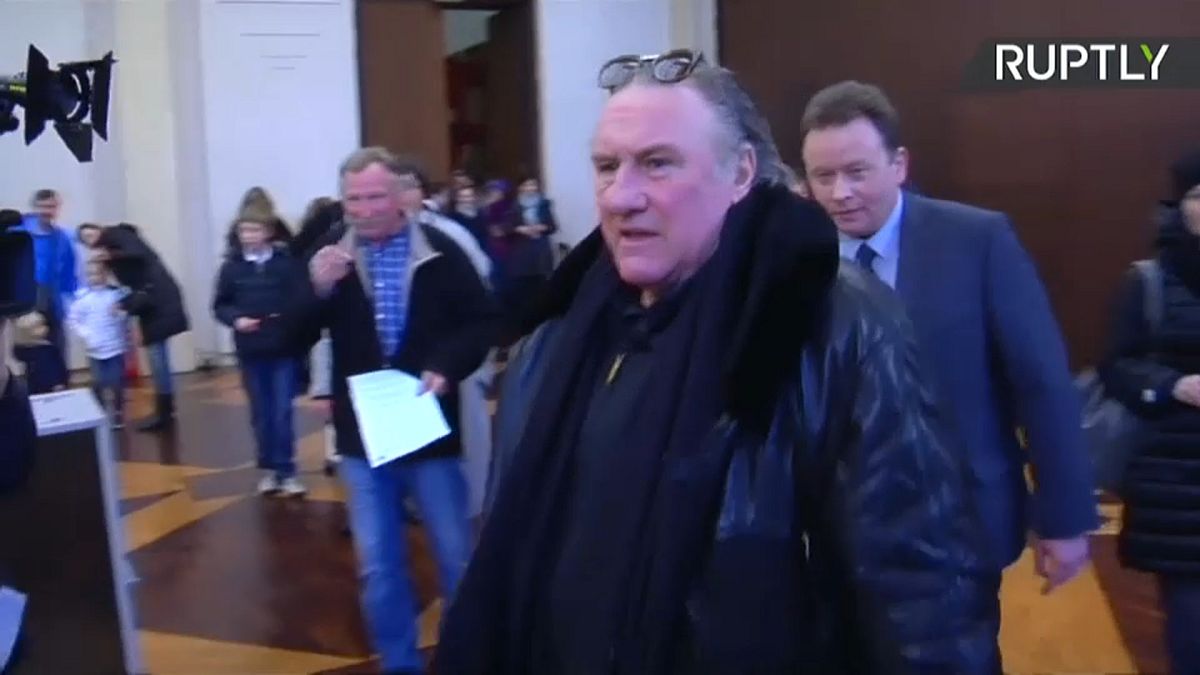 Gerard Depardieu among expatriates voting in Russian presidential election
