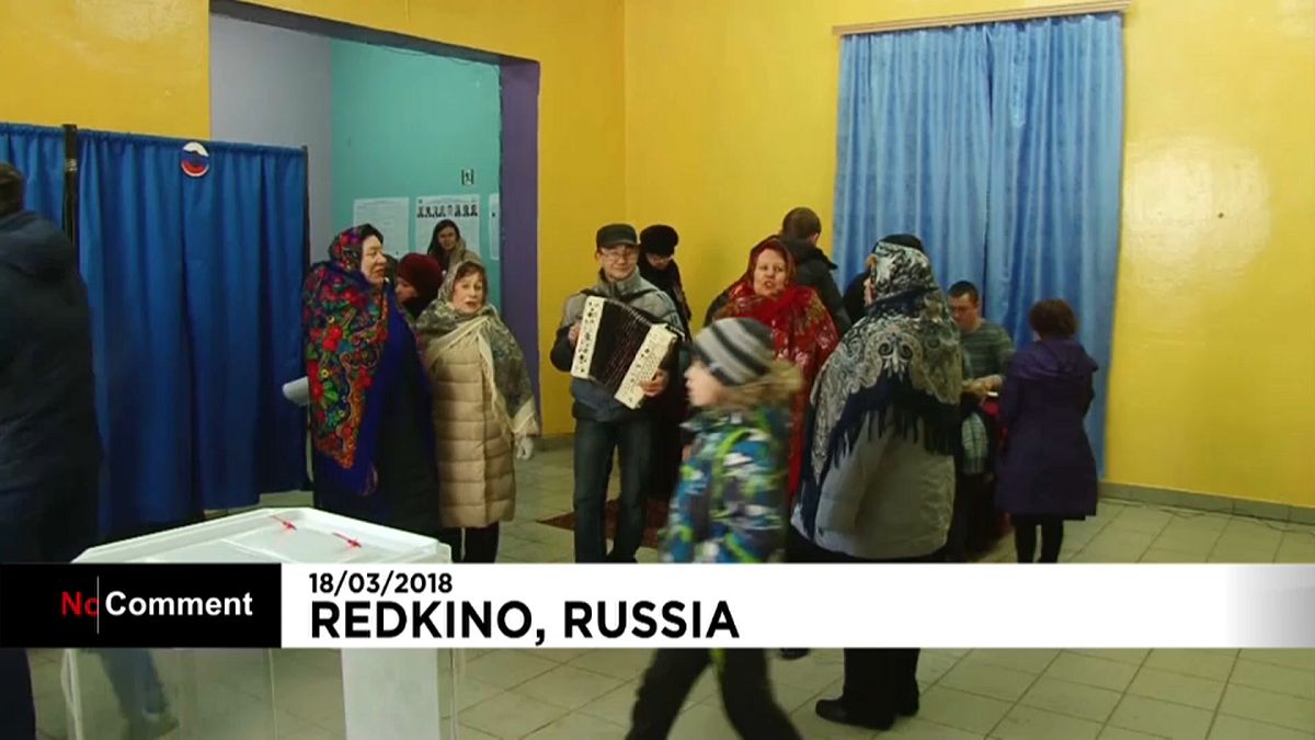 Group of rural voters bring music to the village polling station