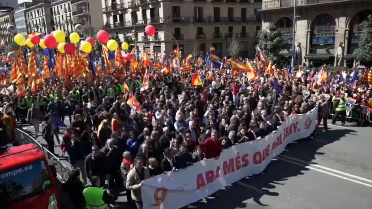 Marcha pela unidade em Barcelona