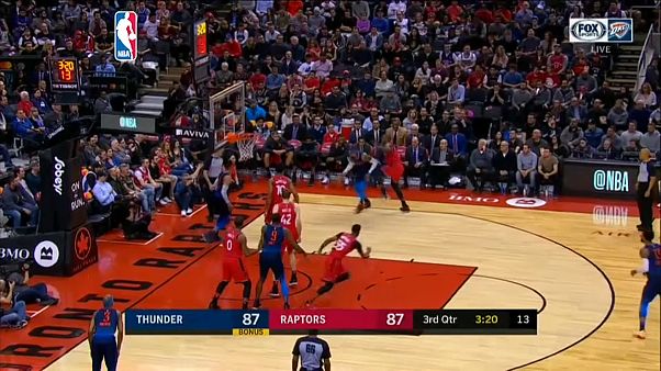 NBA: Oklahoma batte Toronto 132-125 NBA: Oklahoma batte Toronto 132-125