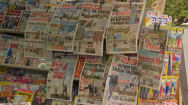 Turkish newspapers celebrate ousting of Kurdish fighters from Afrin Turkish newspapers celebrate ousting of Kurdish fighters from Afrin