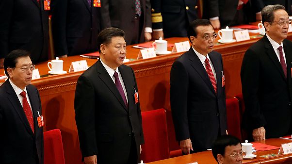 Xi Jinping durante la sesión de clausura de la Asamblea Nacional Popular Xi Jinping durante la sesión de clausura de la Asamblea Nacional Popular