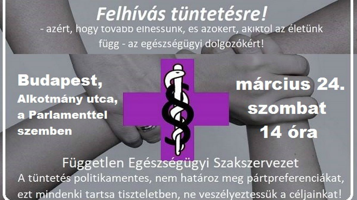 Szombaton tüntetnek az egészségügyi dolgozók