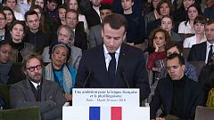 Macron chantre de la langue française 