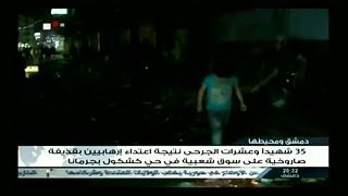 Rakéta gyilkolt a damaszkuszi piacon