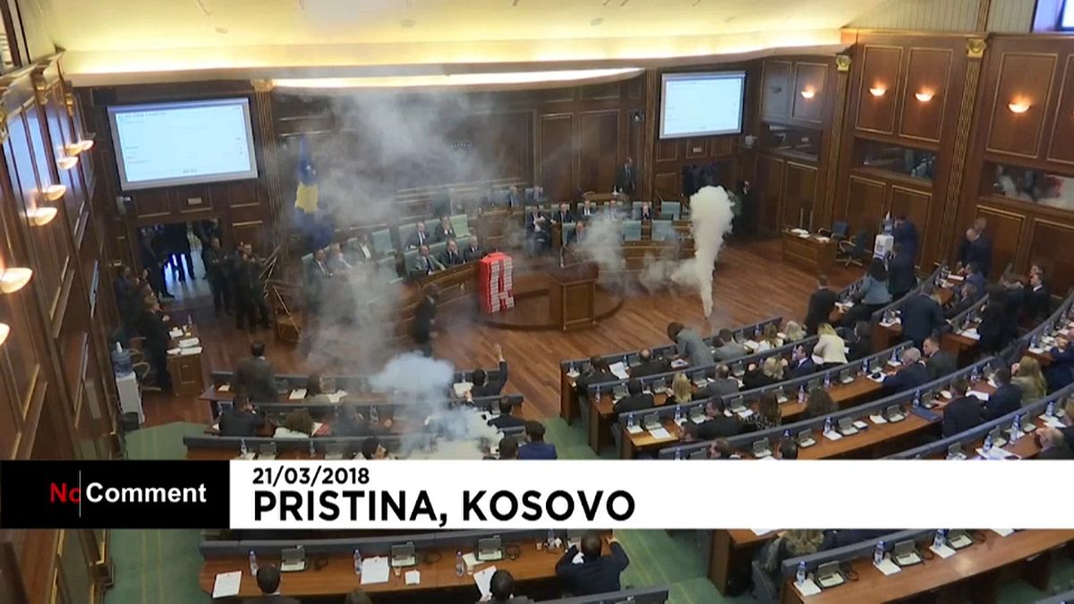 Kosovo opposition use tear gas to delay parliament vote on Montenegro borde