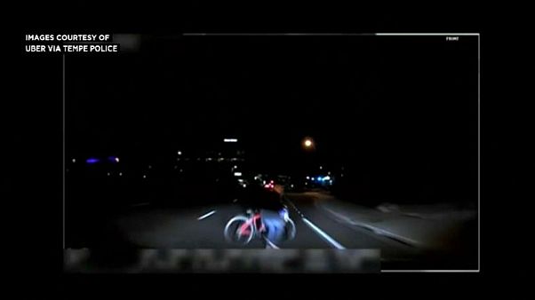 Video shows moments before Uber self-driving car hits pedestrian Video shows moments before Uber self-driving car hits pedestrian