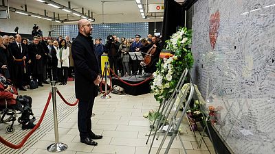 Brüksel'de terör saldırılarının kurbanları anıldı