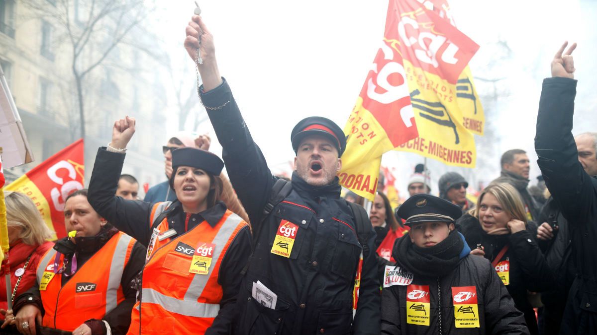 strike against reforms in Paris