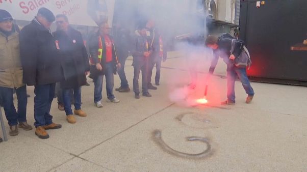 Huelga en Francia contra las reformas de Macron Huelga en Francia contra las reformas de Macron