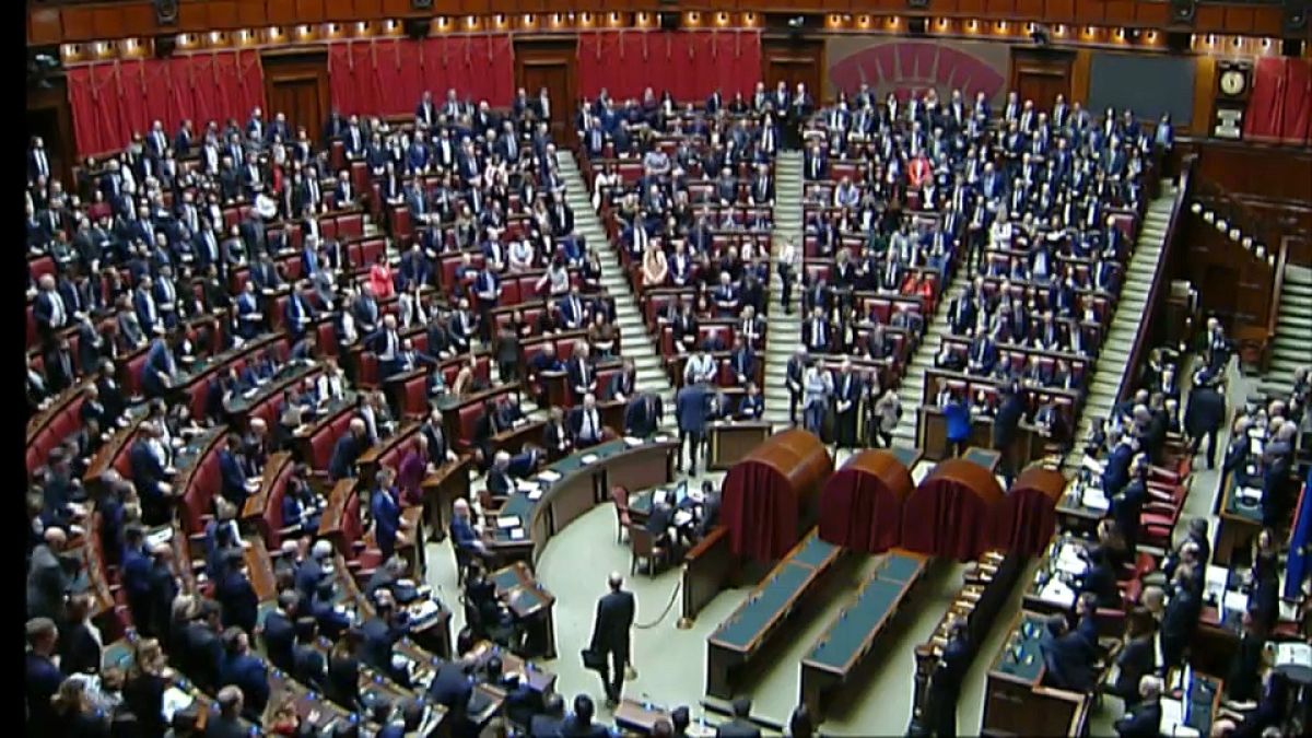Primera sesión en el Parlamento italiano