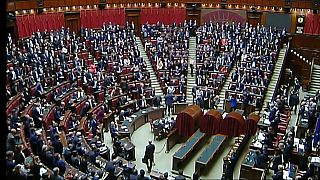 Primera sesión en el Parlamento italiano