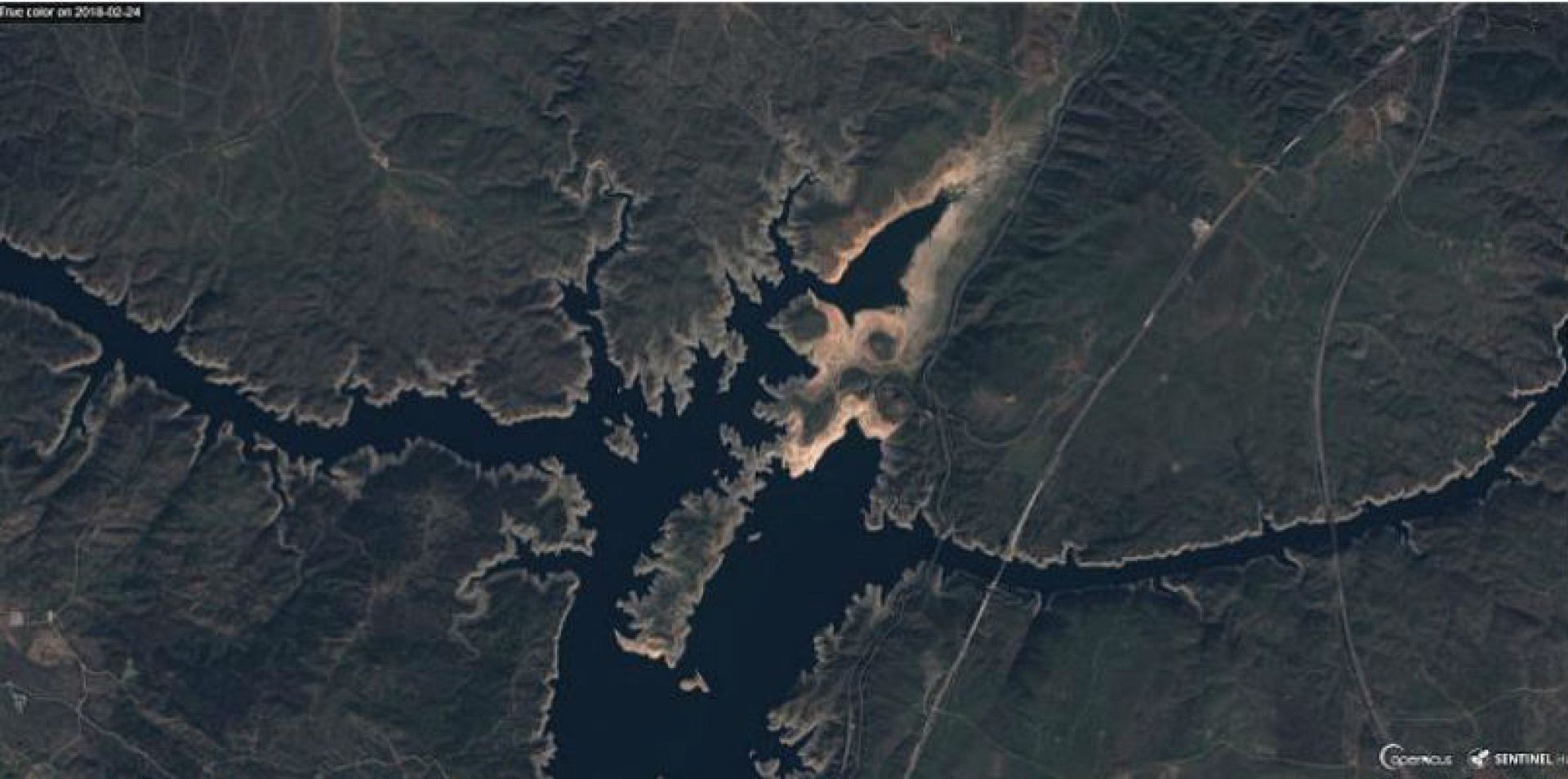 Space pictures show how Spanish reservoirs are shrinking Euronews