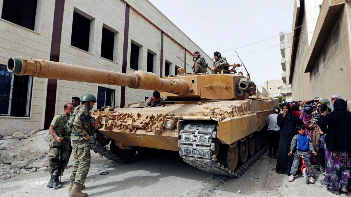 تانک های ترکیه در عفرین سوریه
