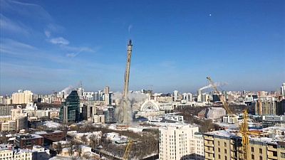 Fernsehturm in Russland gesprengt