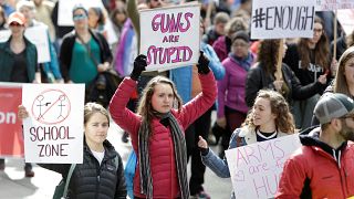 Thousands around the world protest for stronger US gun laws