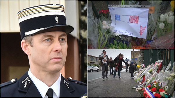 A child's picture thanking Lt Col Arnaud Beltrame A child's picture thanking Lt Col Arnaud Beltrame