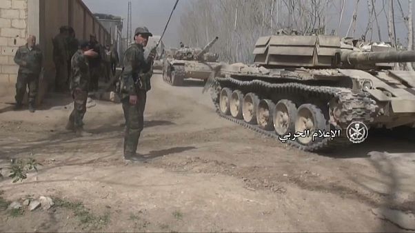 Civilians flee eastern Ghouta as rebels prepare last stand against Assad Civilians flee eastern Ghouta as rebels prepare last stand against Assad