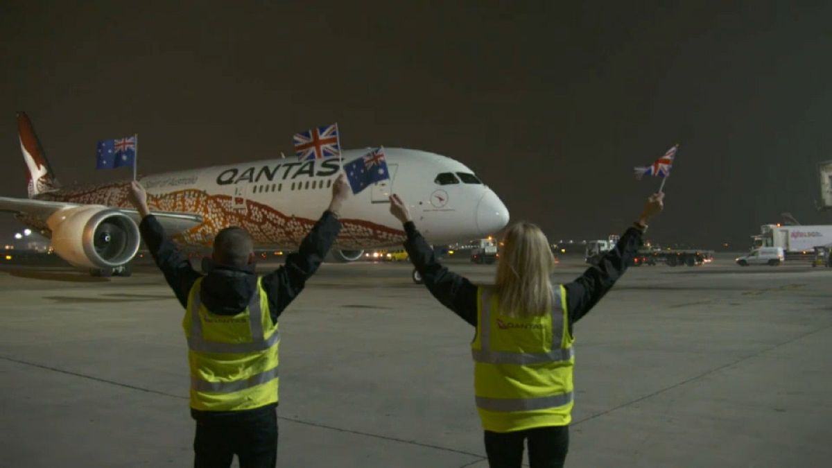Termina con éxito el primer vuelo directo entre Australia y el Reino Unido