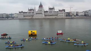A Dunán tüntetett Paks ellen a Greenpeace